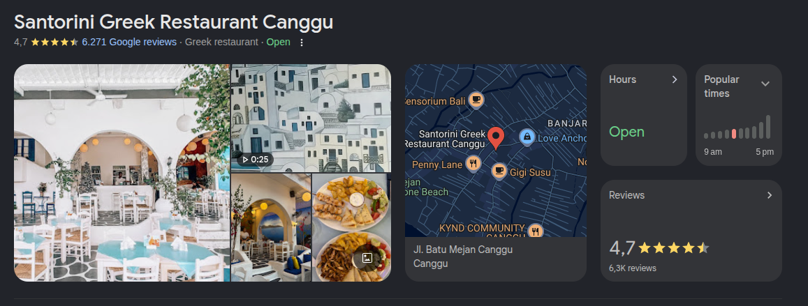 Santorini Greek Restaurant Canggu - After